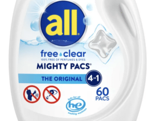 ALL pods laundry detergent