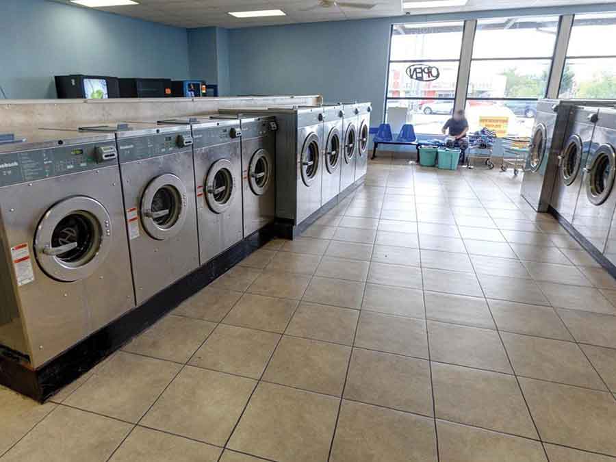 SuperSuds Laundromat well lit and ample seating