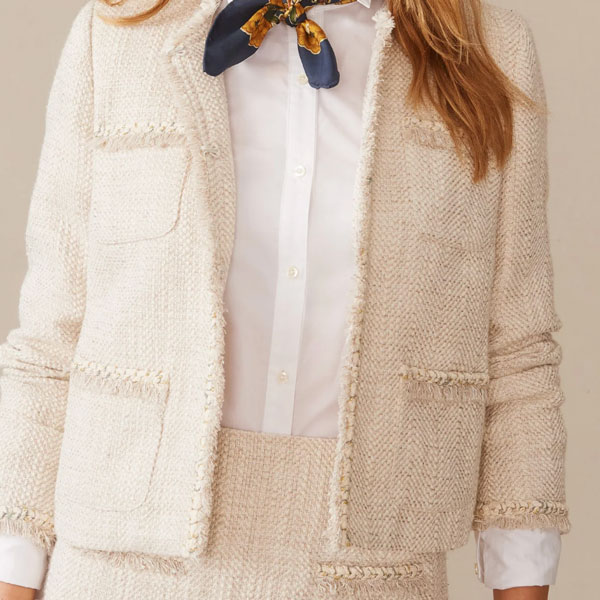 Tendencia de moda de otoño de bouclé