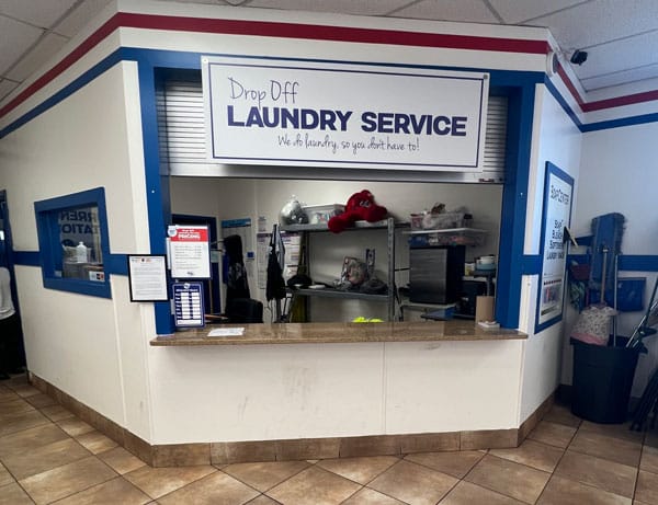 Reading, PA Drop off laundry service area at SuperSuds. Laundromat